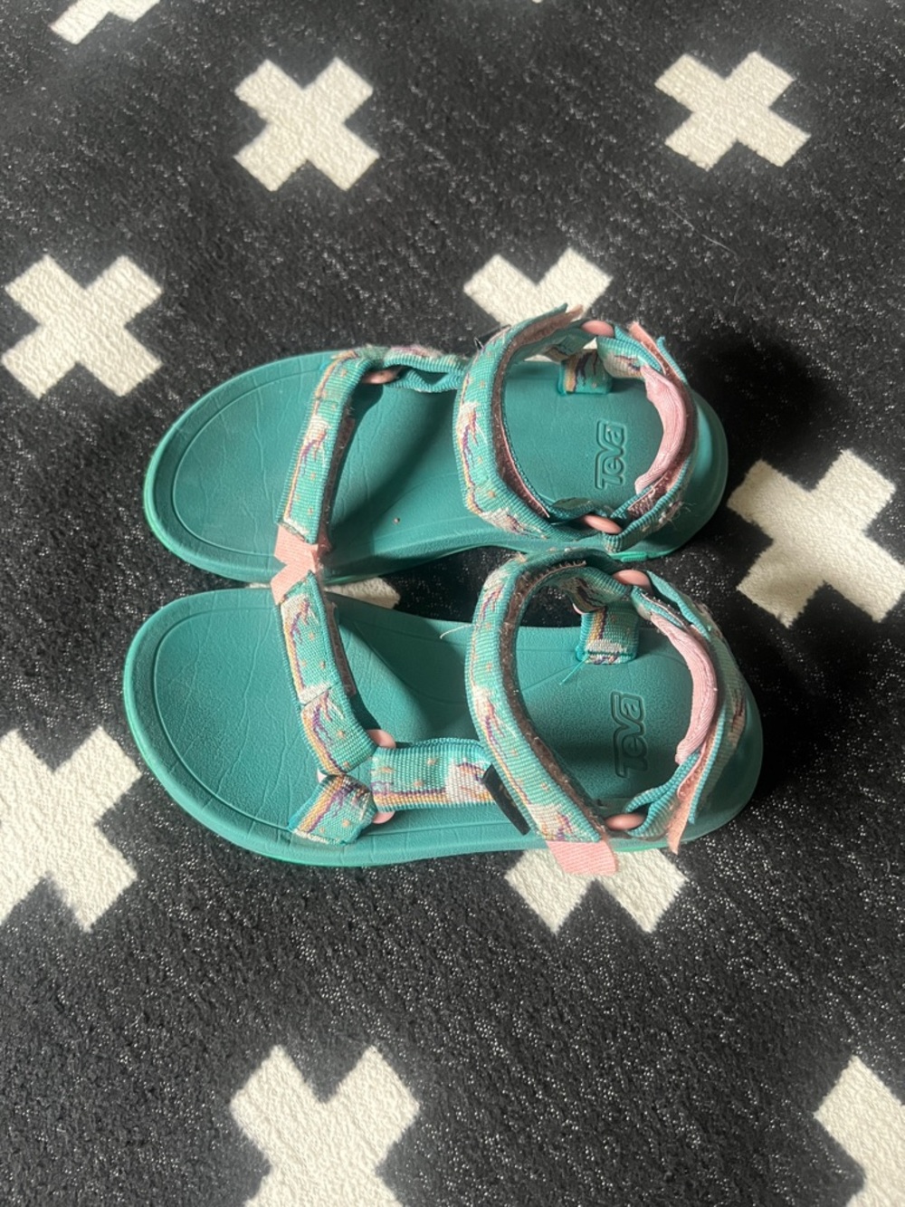 Teva Teal Unicorn Sandals Size 13 - Picture 2 of 5
